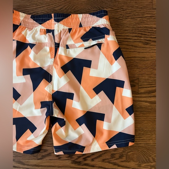 Sovereign Code Swim Trunks Mens Size Small Orange Blue Geometric NWOT - Picture 5 of 5